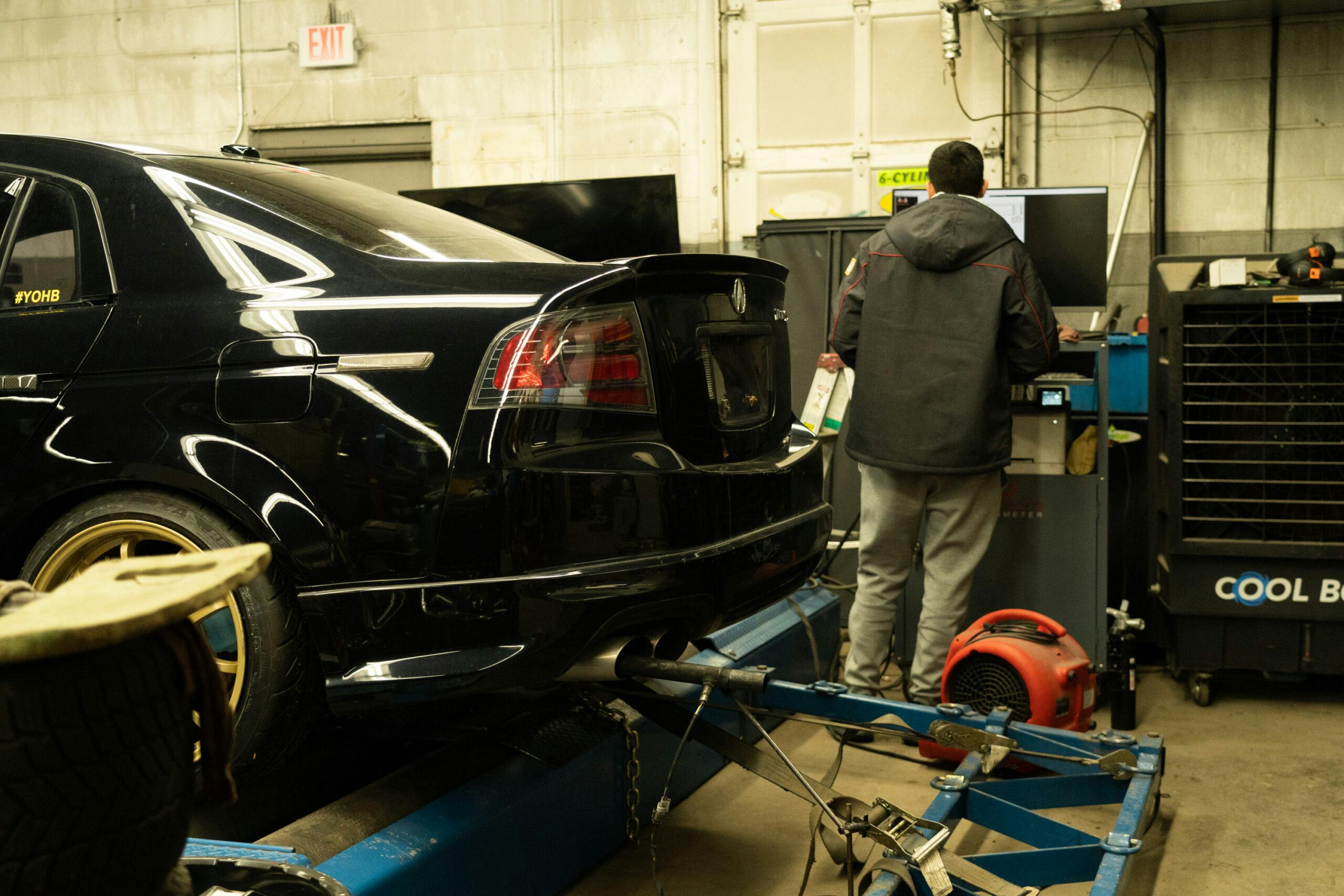 Round Lake Auto small business tuning shop Acura on dyno