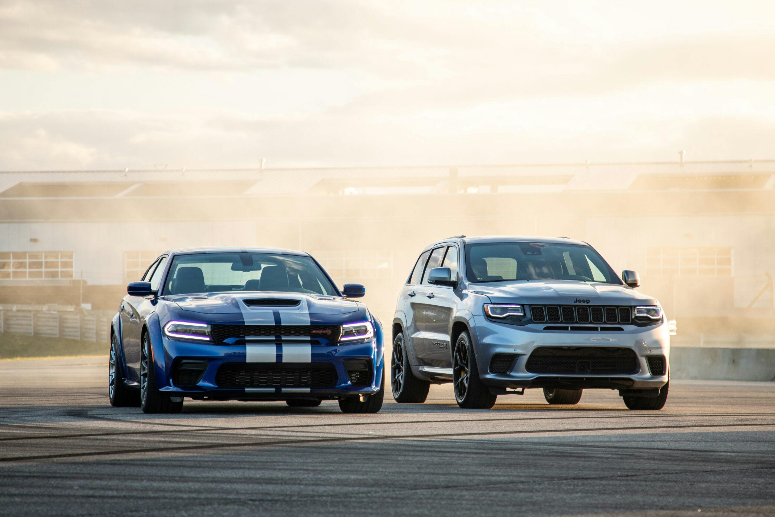 Hellcat Charger and Grand Cherokee front group