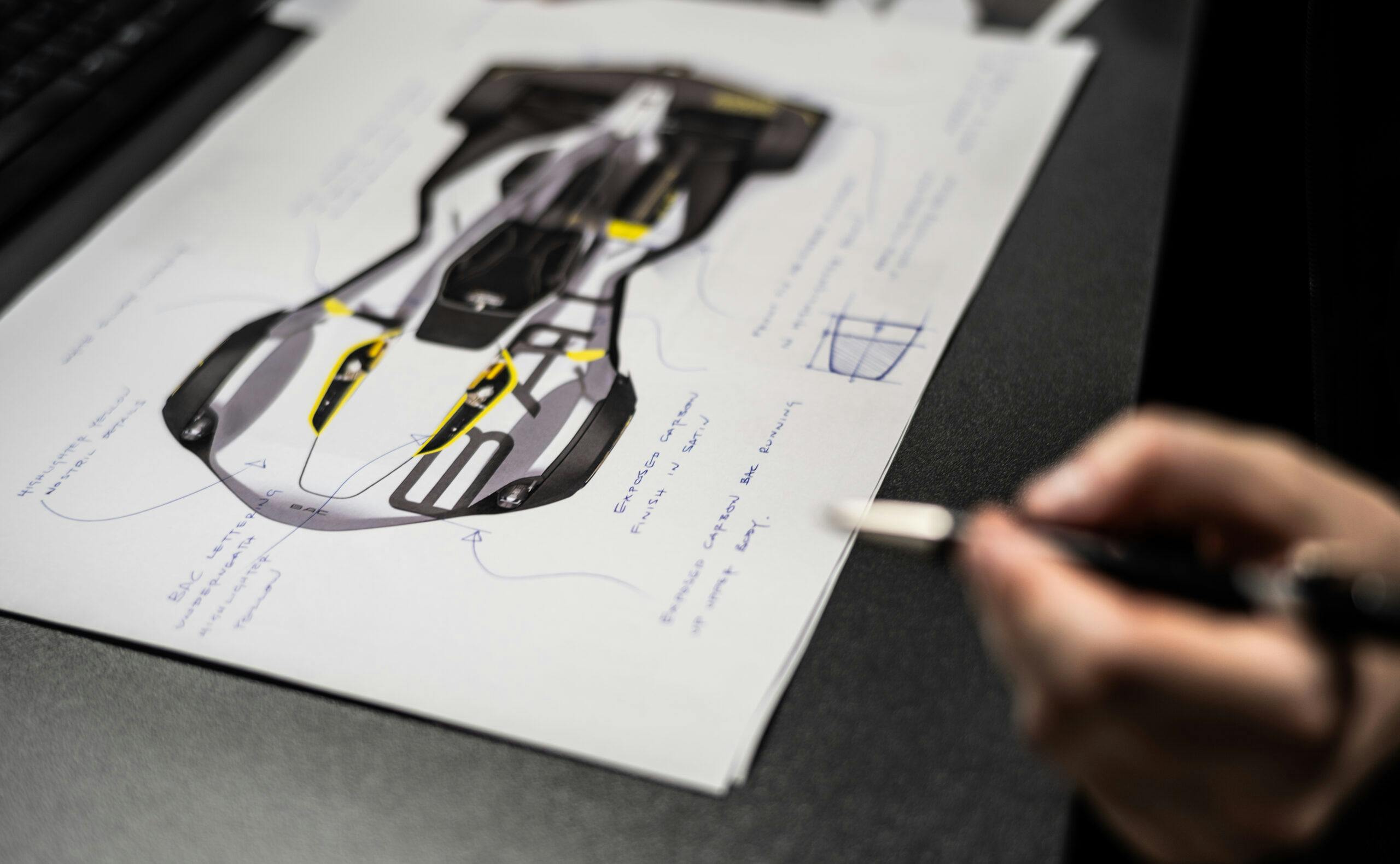 BAC factory car design drawing
