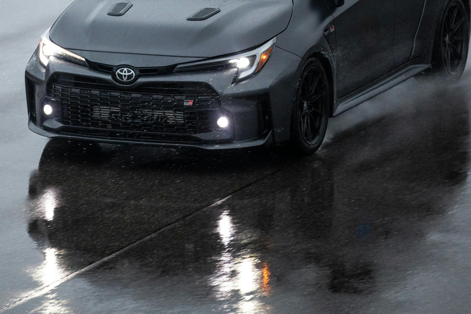 2023 Toyota GR Corolla Morizo Edition track test wet rain