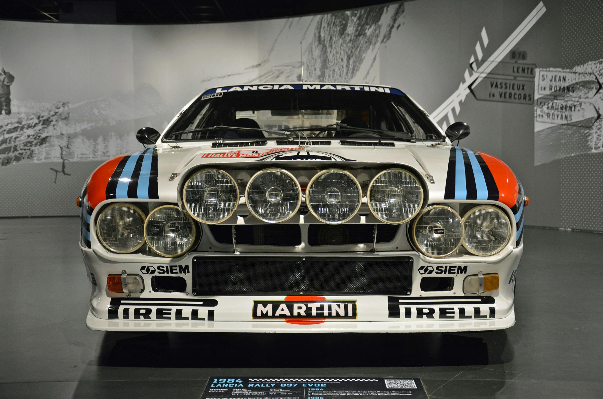 Turin Rally Car Museuem Exhibit