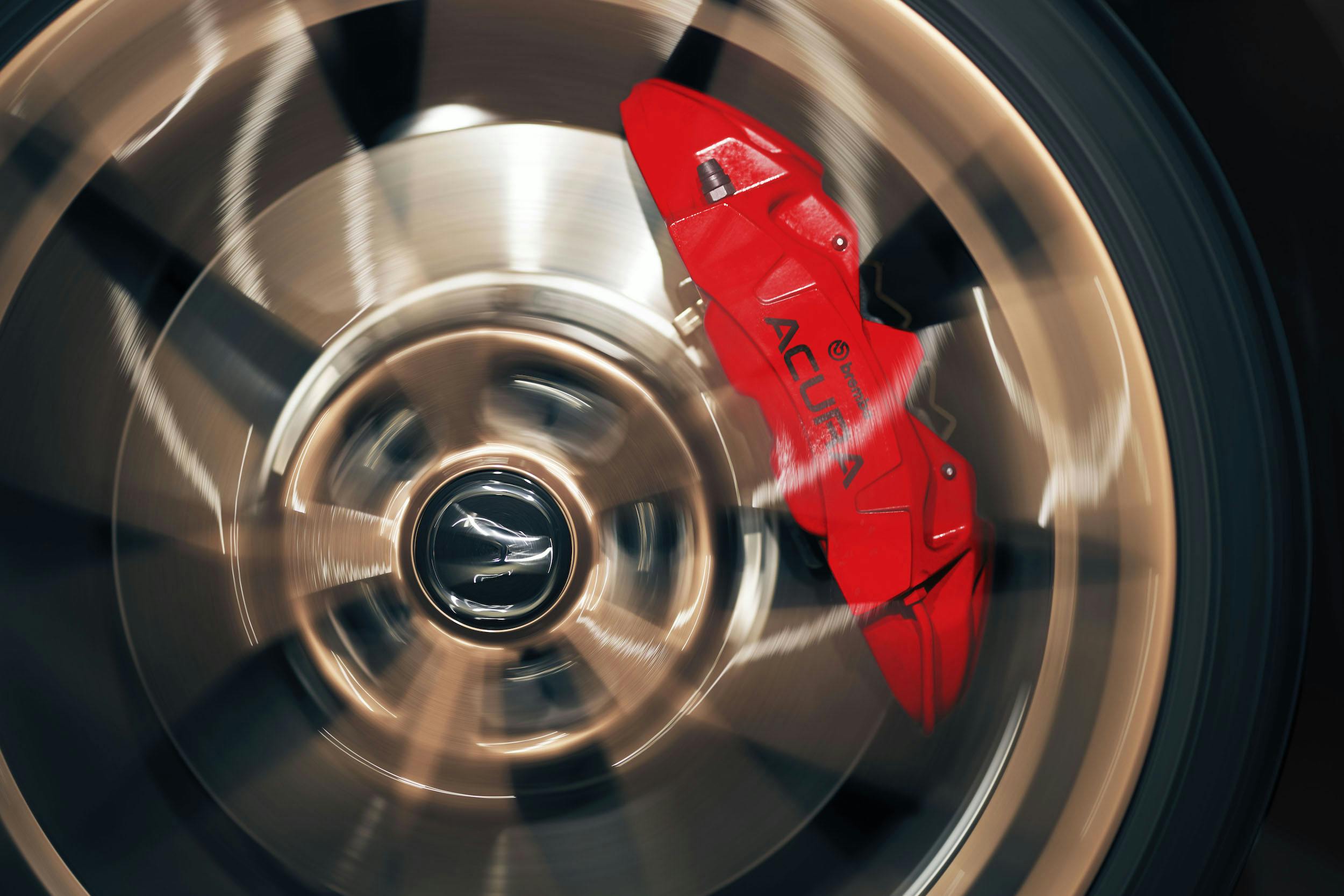 2024 Acura Integra Type S brake caliper detail wheel blur action