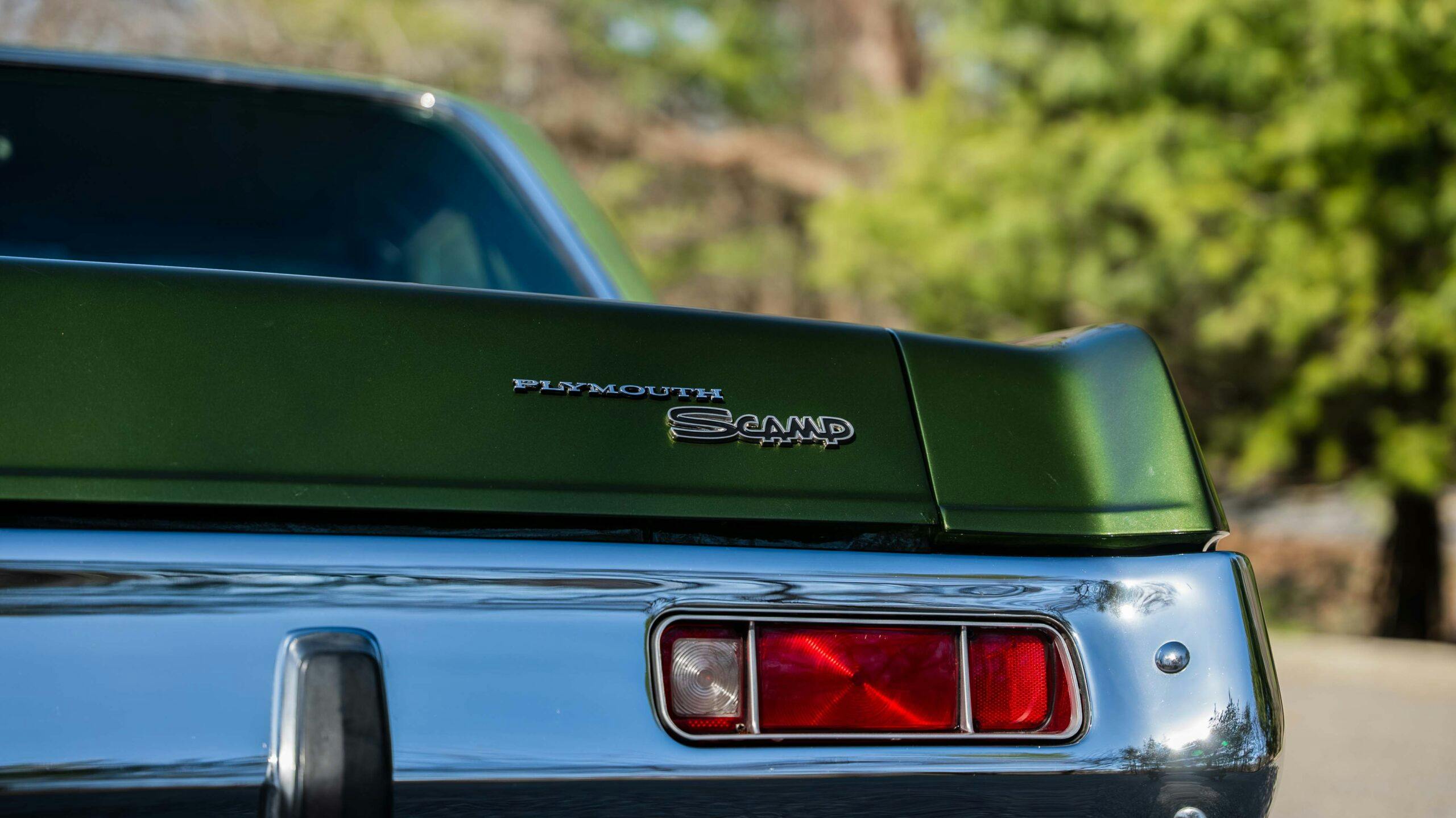1973 Plymouth Scamp rear badging