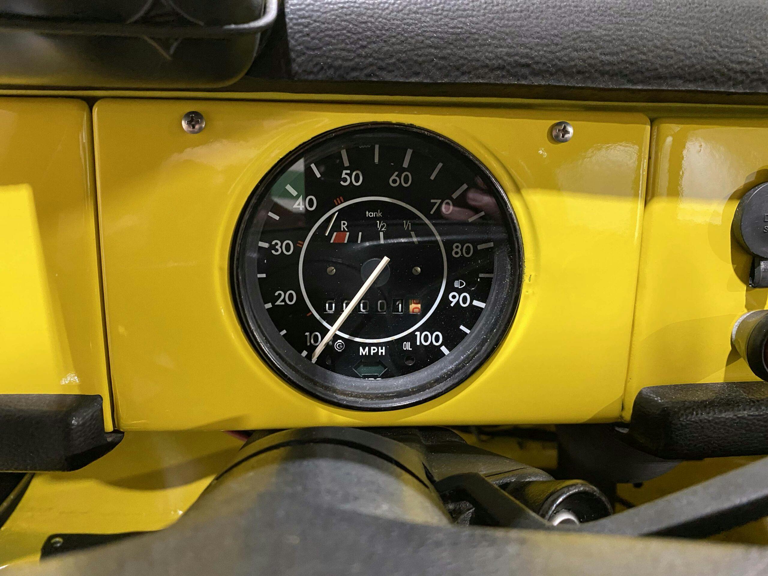 1974 Volkswagen Type 181 Thing interior speedometer gauge