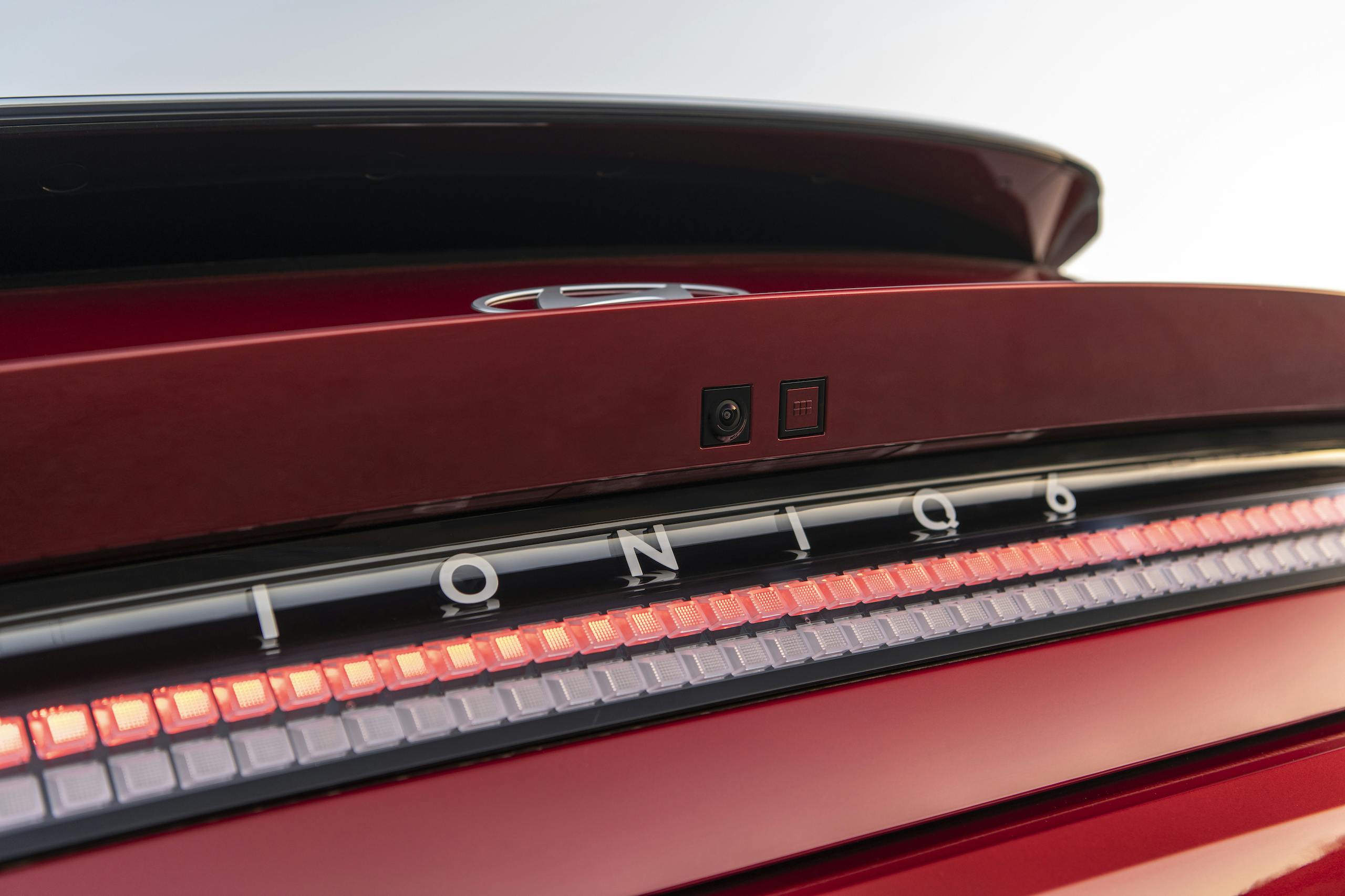 2023 Hyundai Ioniq 6 Limited red rear cam