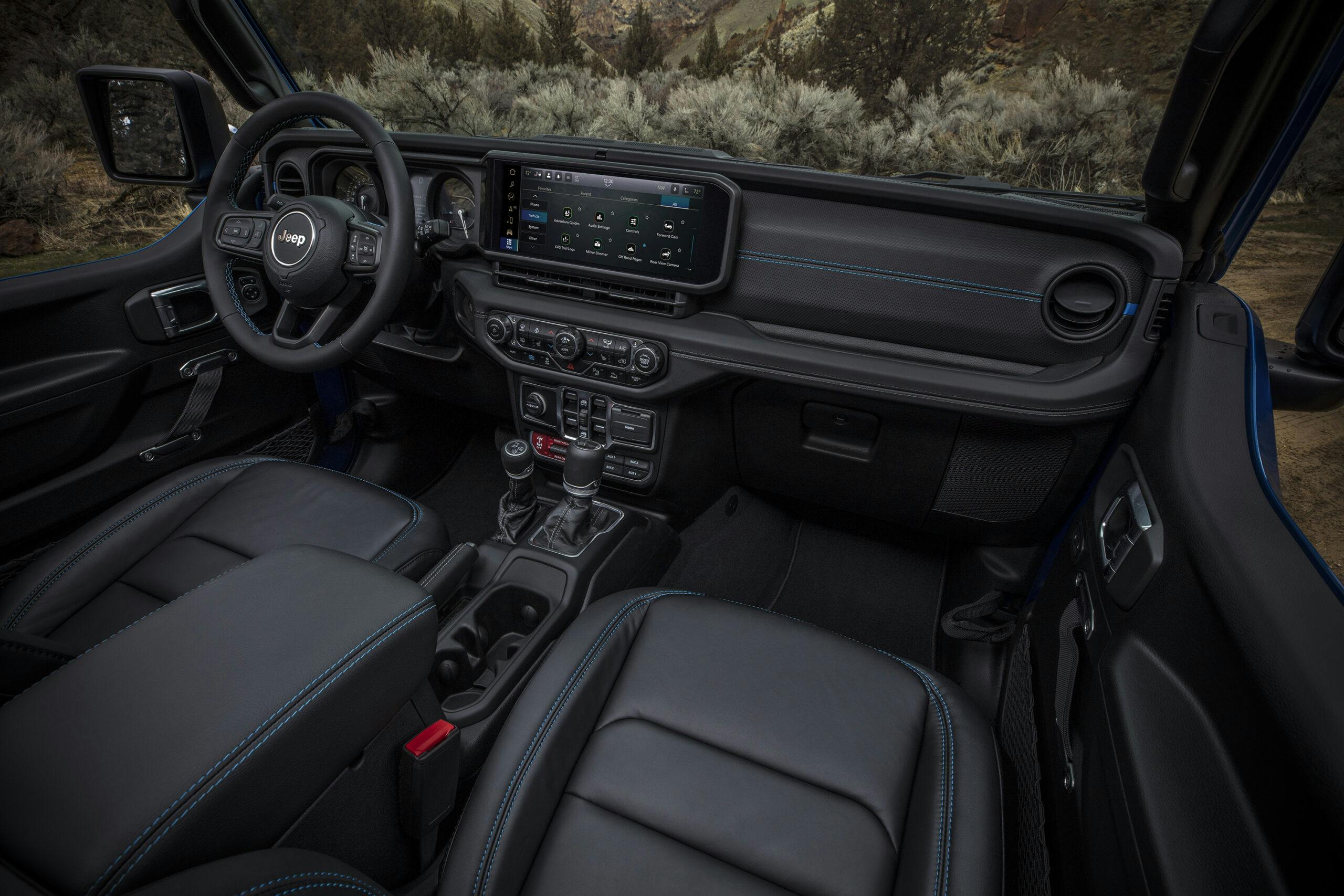 2024 Jeep Wrangler Rubicon X 4xe interior front dash area