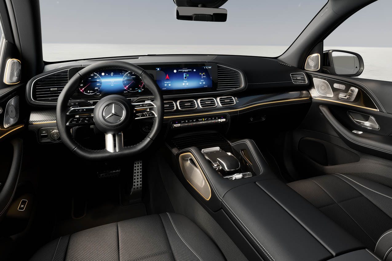 2024 Mercedes-Benz GLS interior black driver's POV