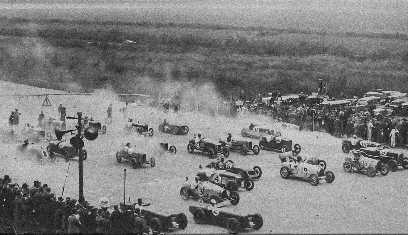 Alvis Grand Prix race car vintage action