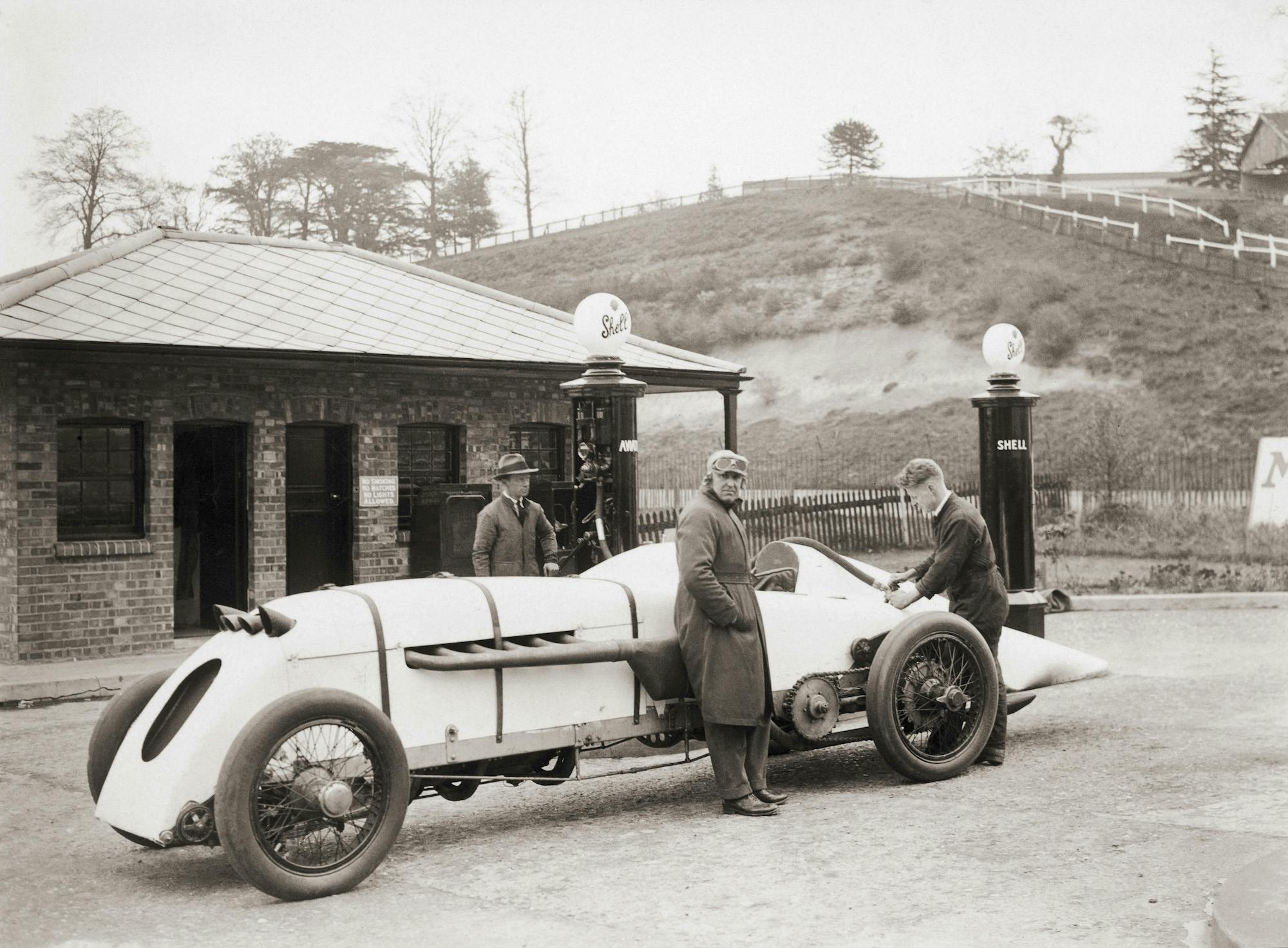 Record car 1920s John Parry-Thomas Babs land speed england uk wales