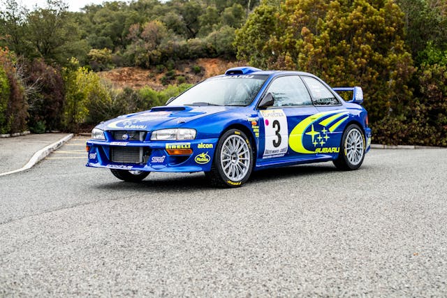 Subaru WRX Rally Car front three quarter