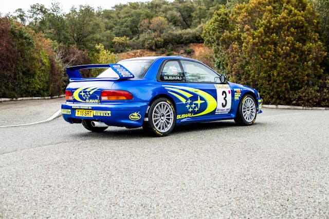 Subaru WRX Rally Car rear three quarter