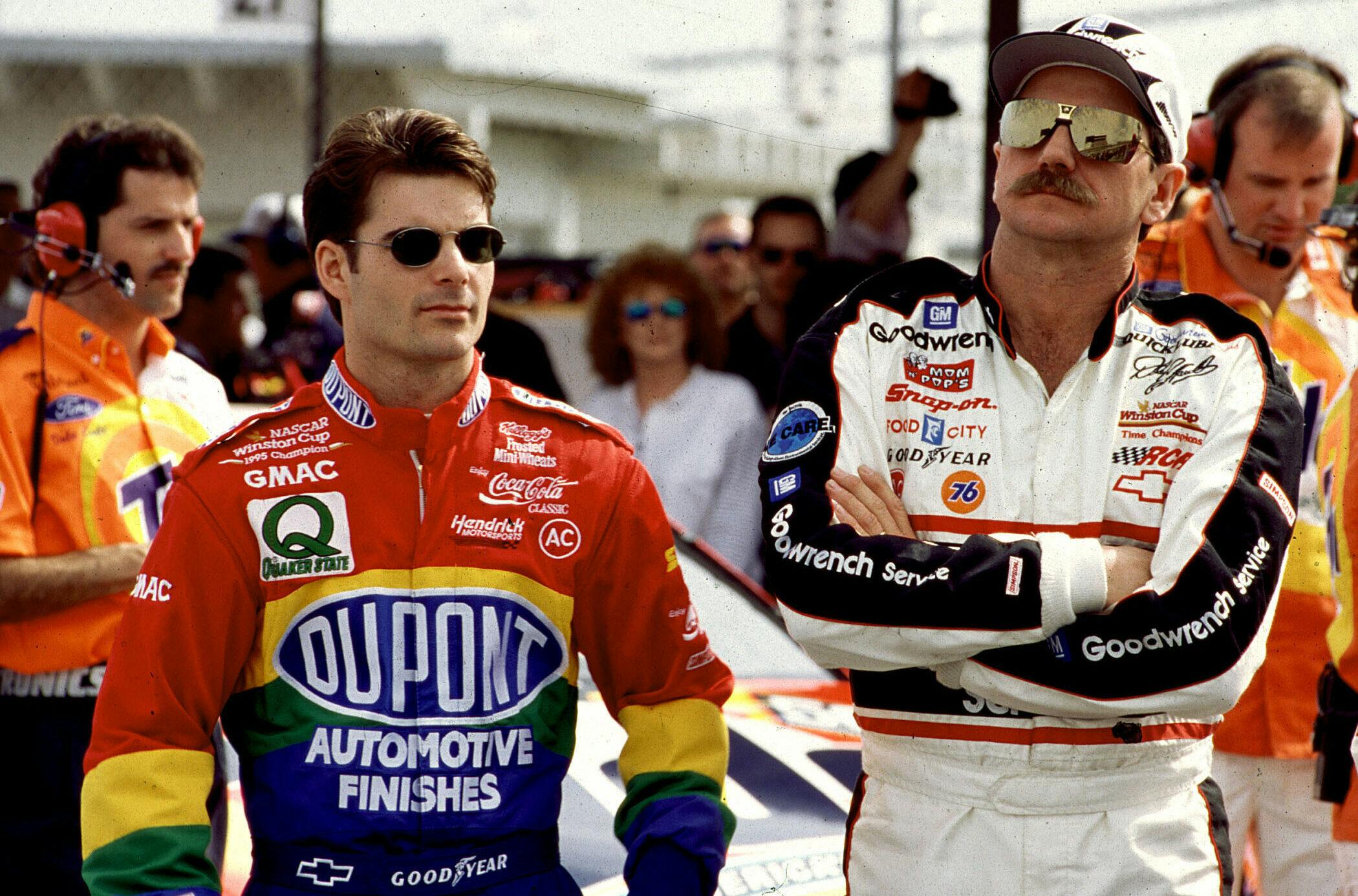 Jeff Gordon and Dale Earnhardt