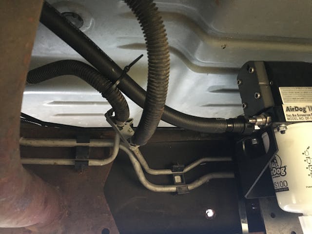 Chevrolet diesel engine lift pump fix diy routing