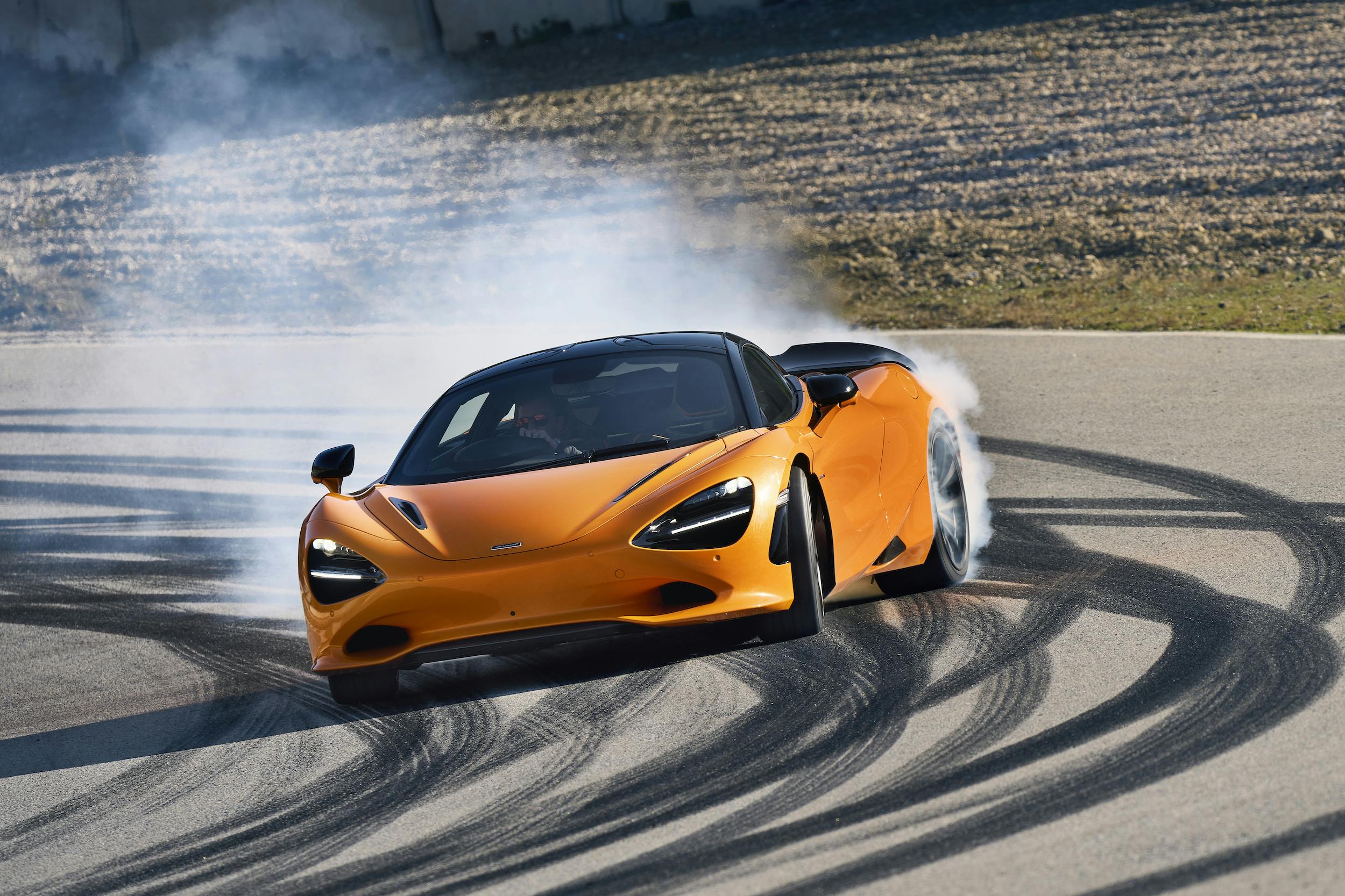 McLaren 750S Coupe front three quarter dynamic driving action
