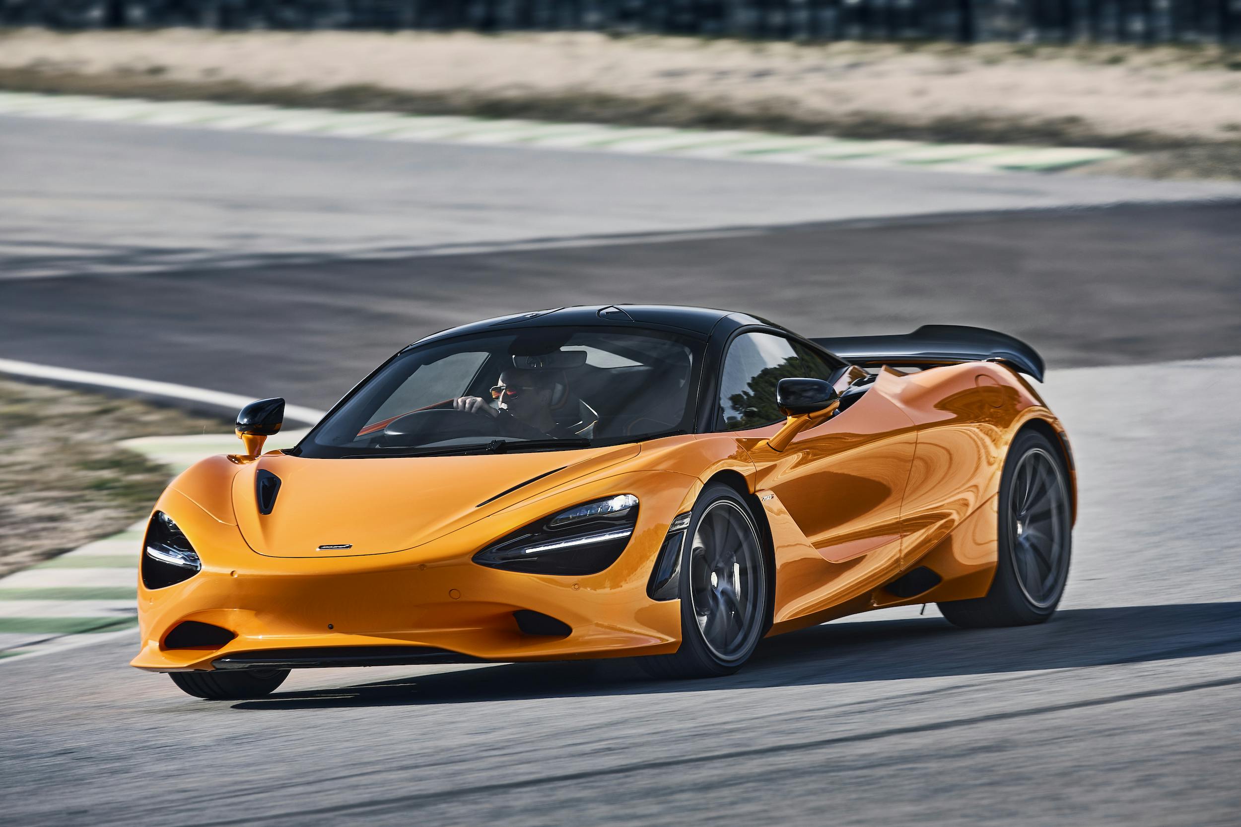 McLaren 750S Coupe front three quarter dynamic driving action