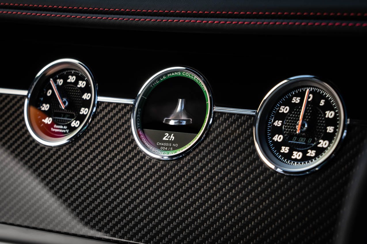 Bentley Continental GT Le Mans Collection interior engine valve in rotating center display
