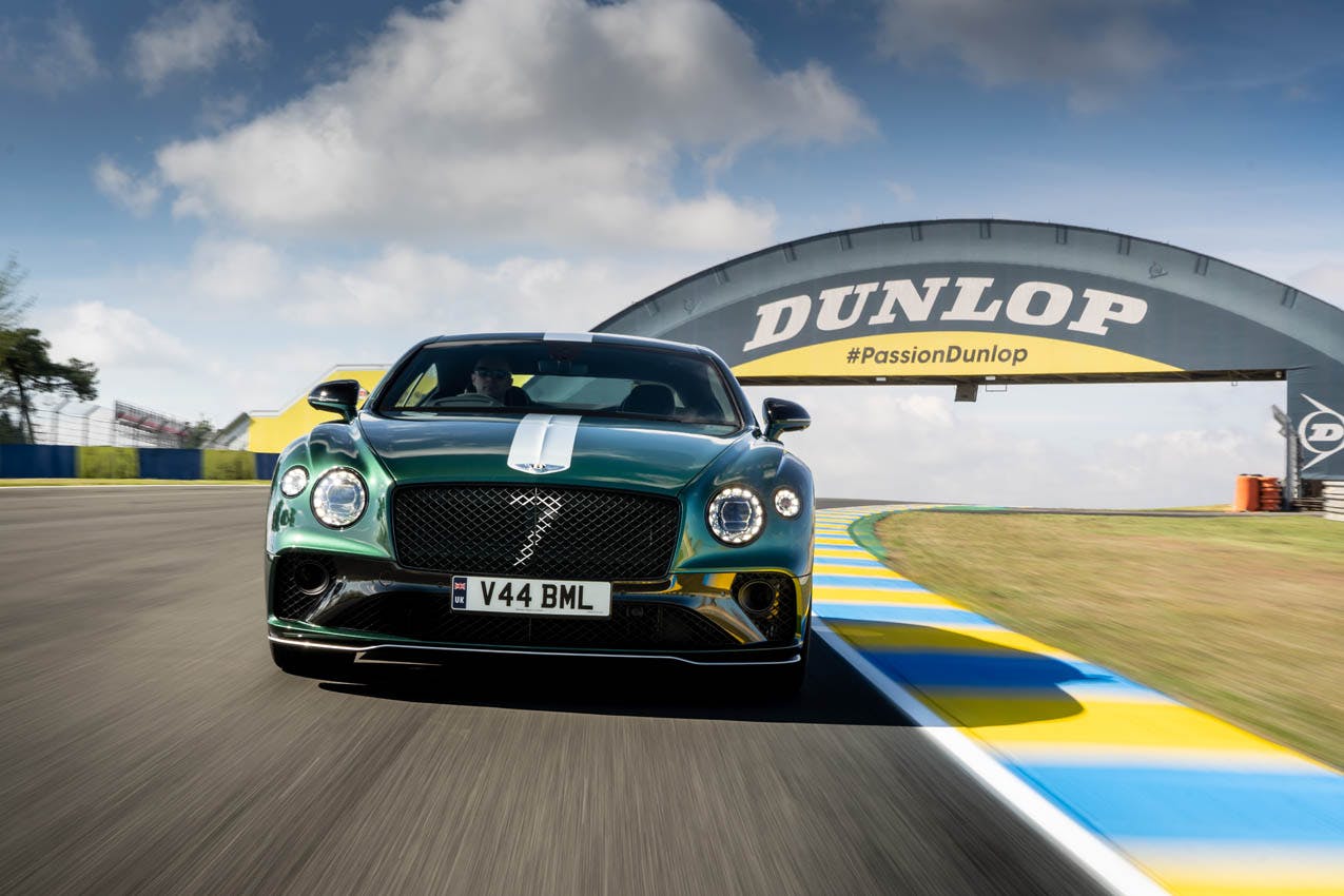Bentley Continental GT Le Mans Collection exterior front end on track