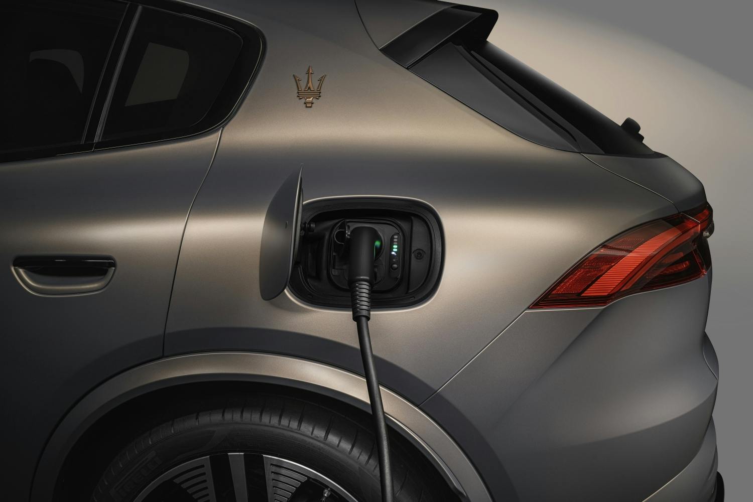 Maserati Grecale Folgore EV plugged in