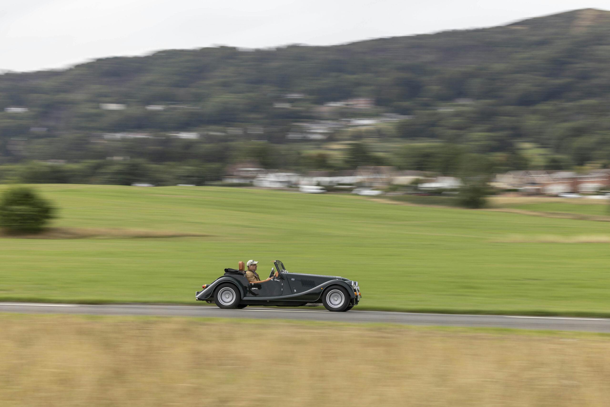 Morgan Motor Company country drive action wide
