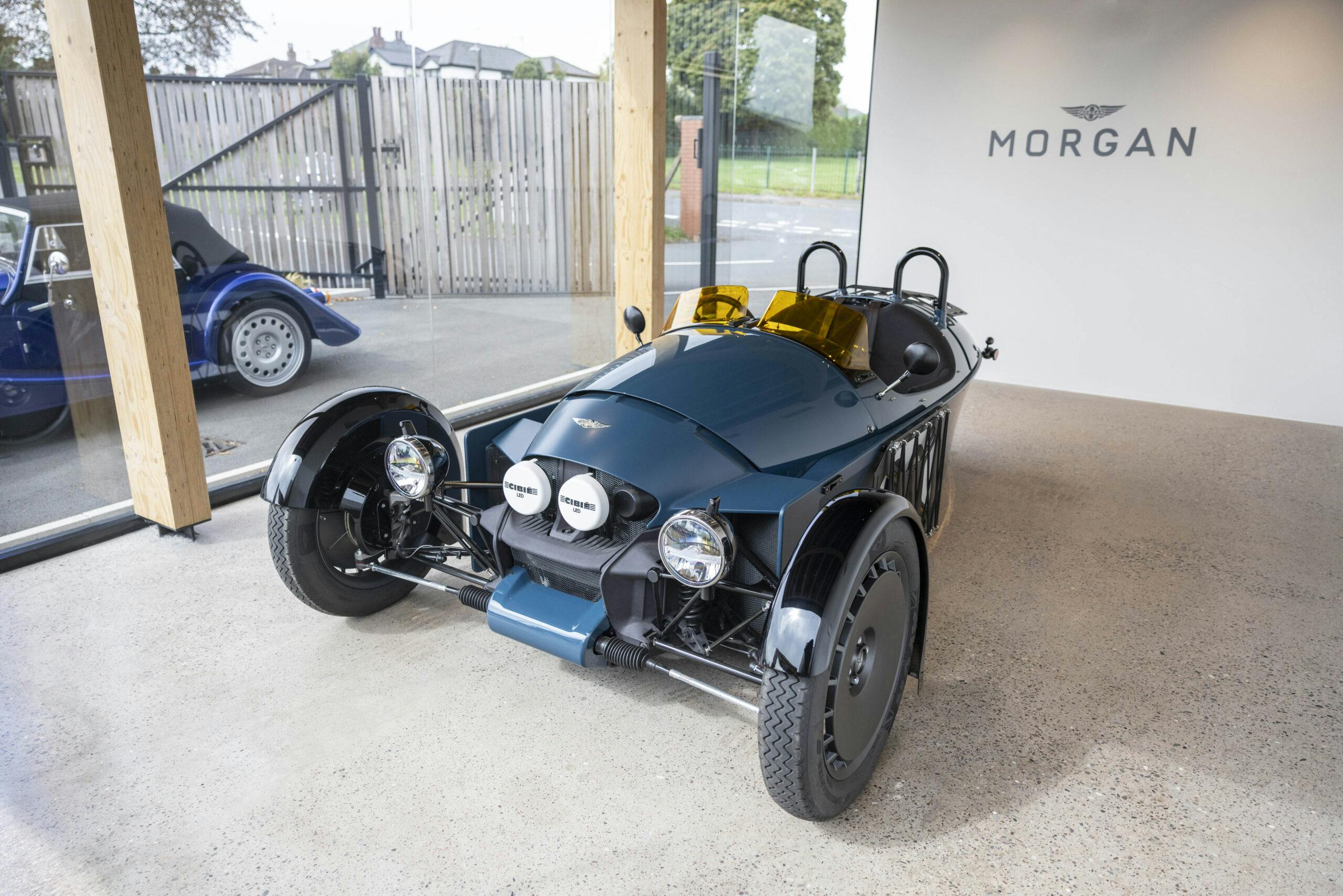 Morgan Motor Company shop museum display