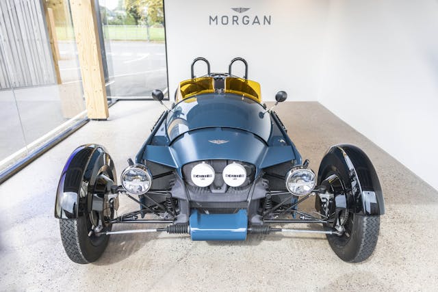 Morgan Motor Company shop museum display