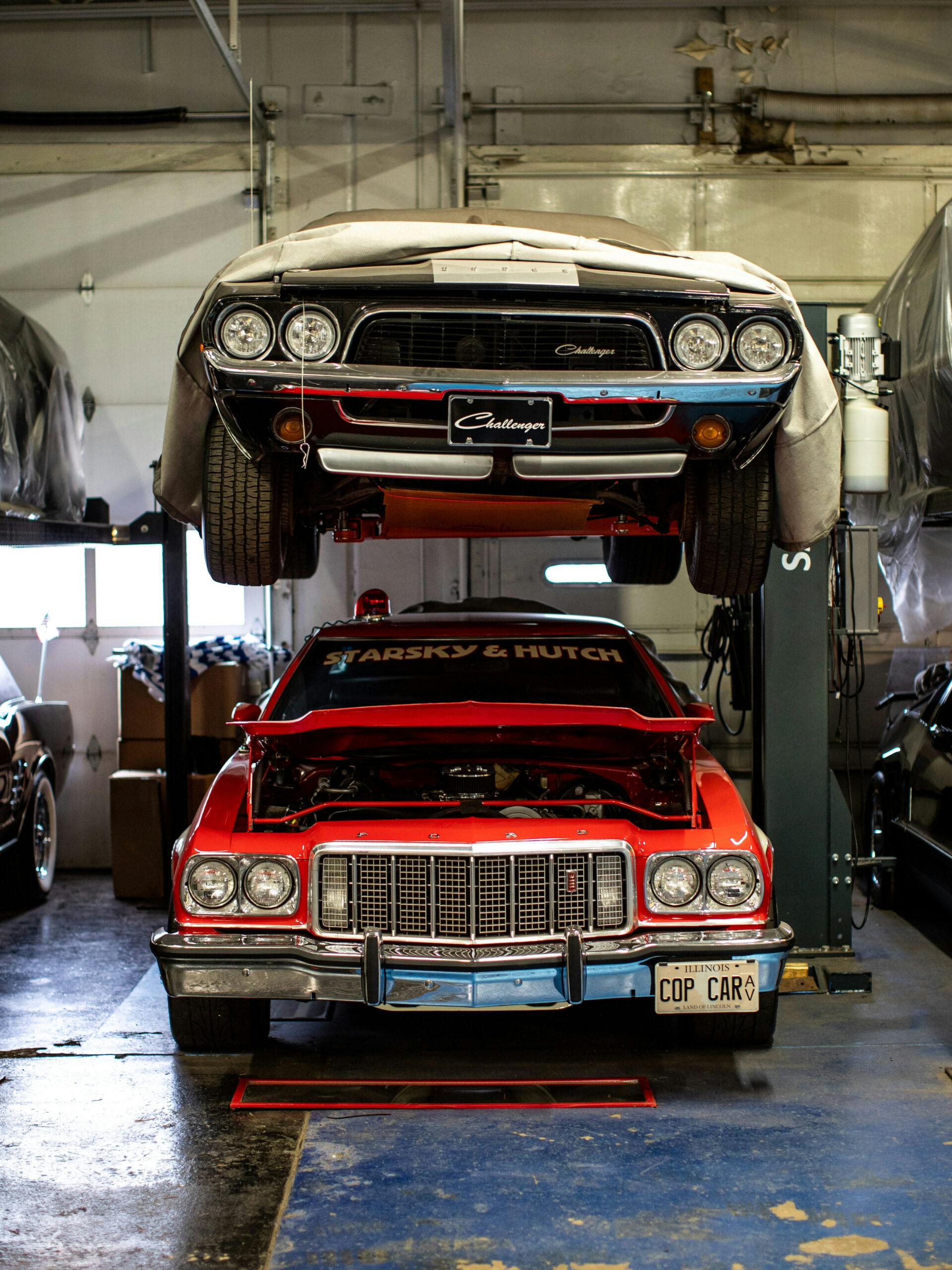Mustang Brothers Restoration shop lifts