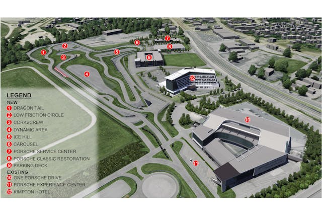 Porsche experience center track map