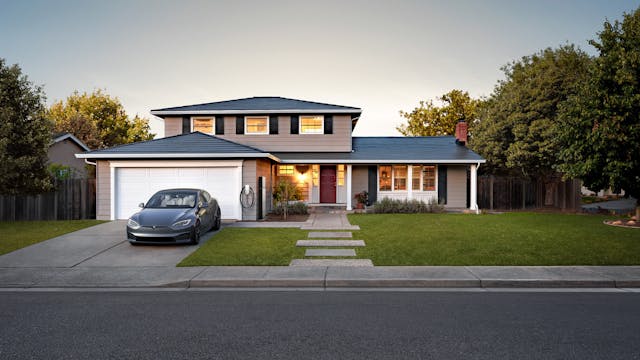 Tesla-household-solar-roof-driveway-car