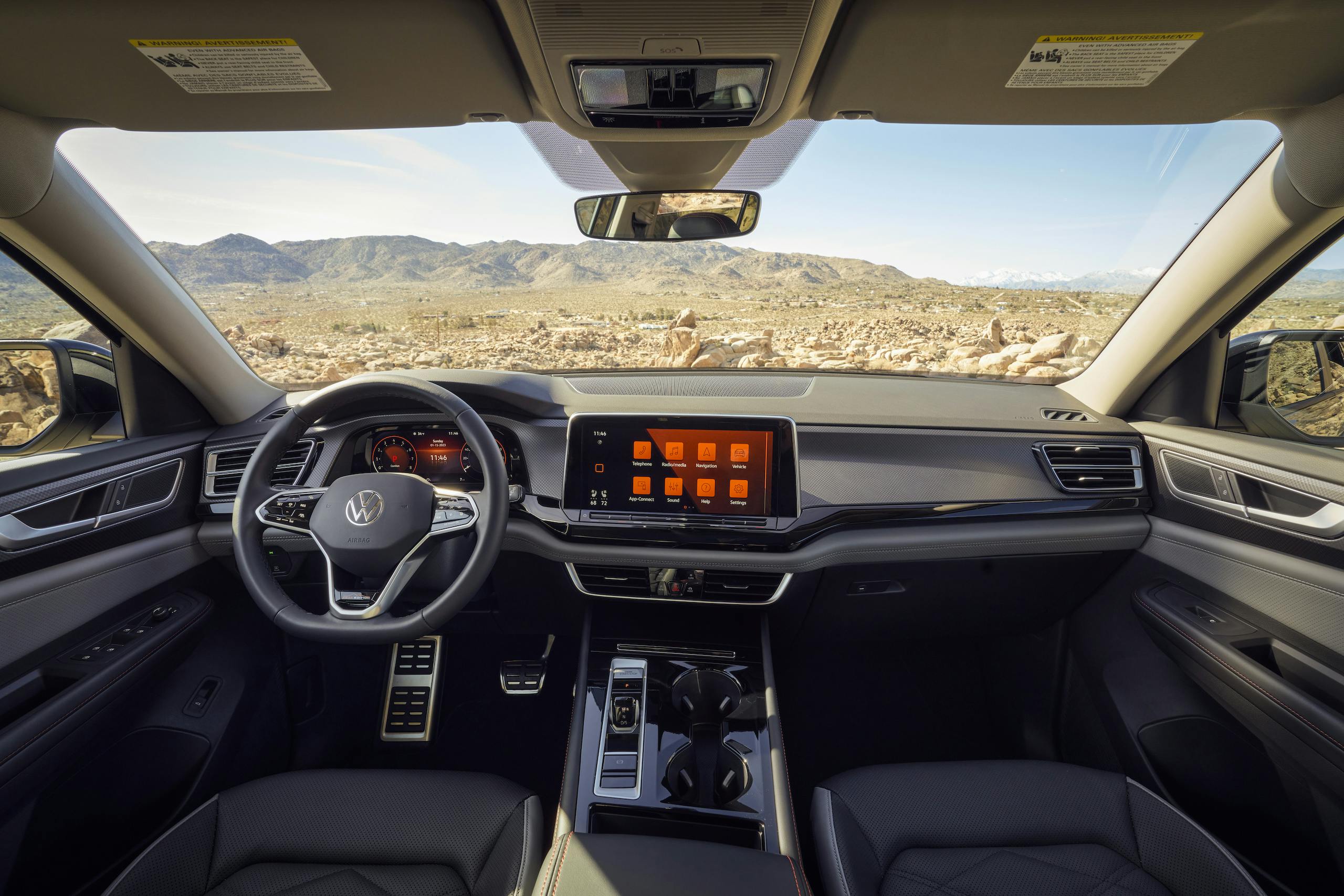 VW Atlas Peak Edition interior front full wide