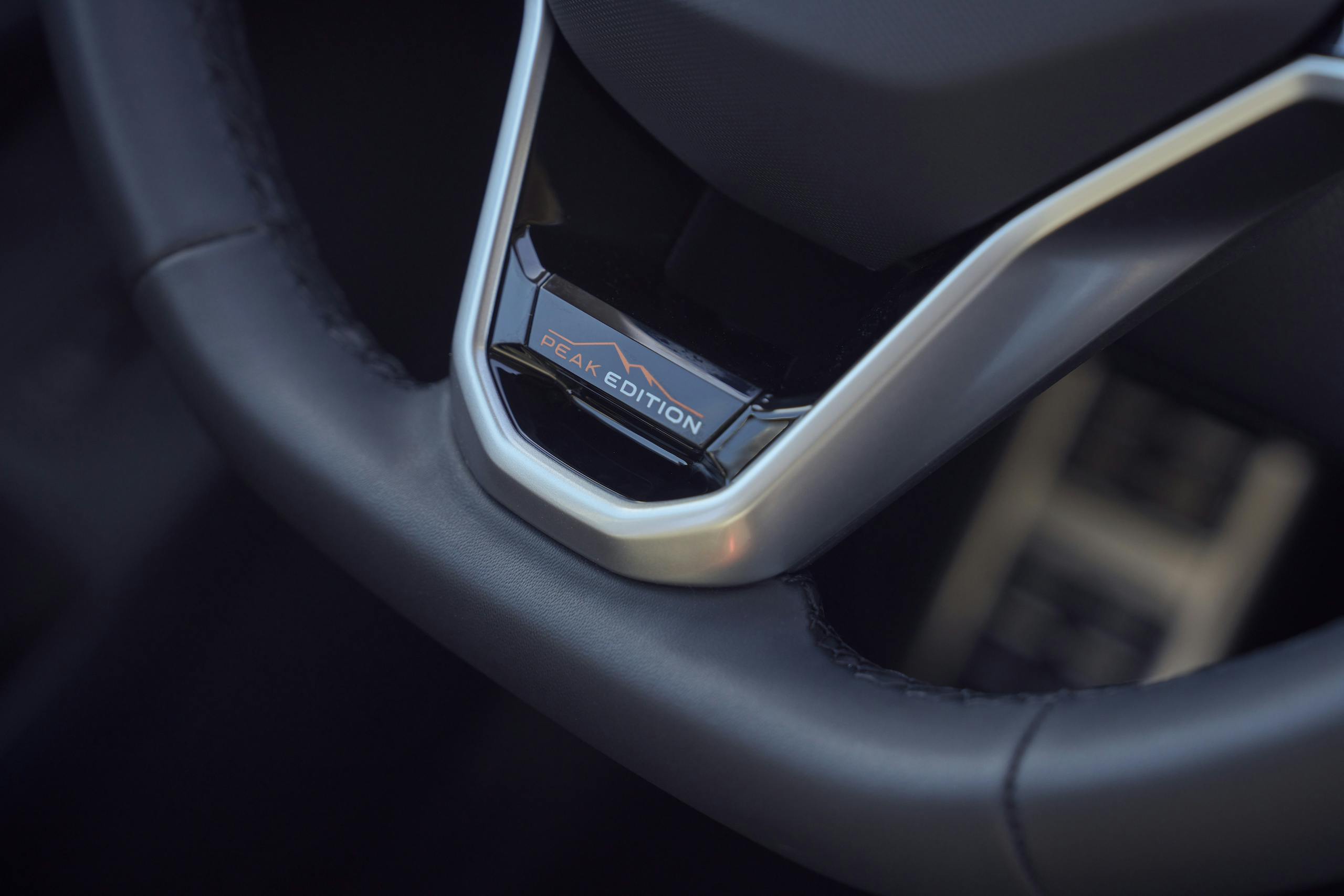 VW Atlas Peak Edition interior steering wheel detail