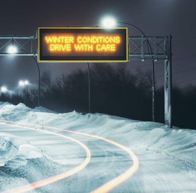 Winter Warning Drive With Care