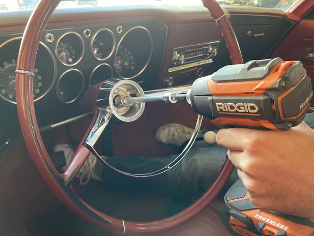 impact on steering wheel