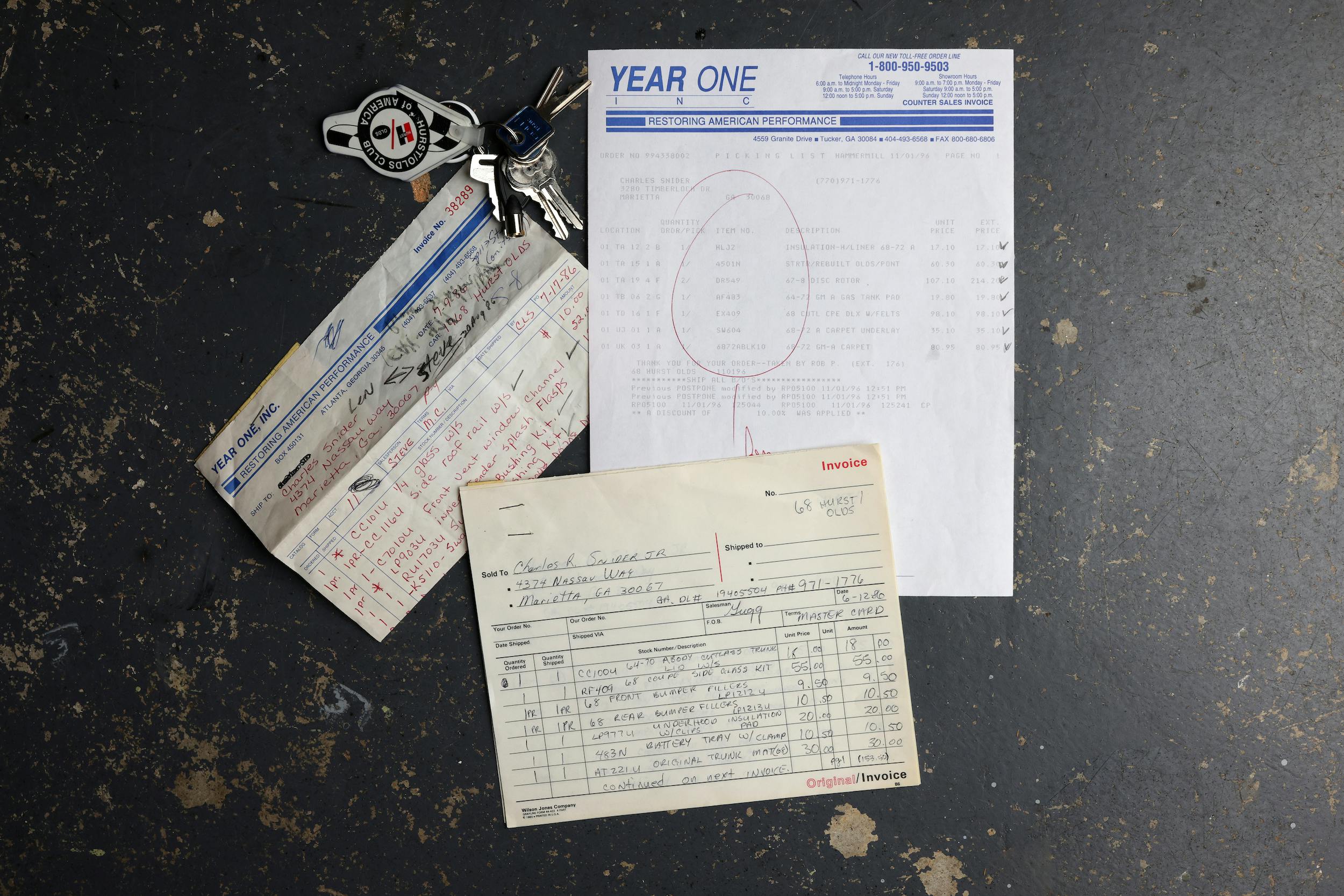 1968 Hurst Oldsmobile documents