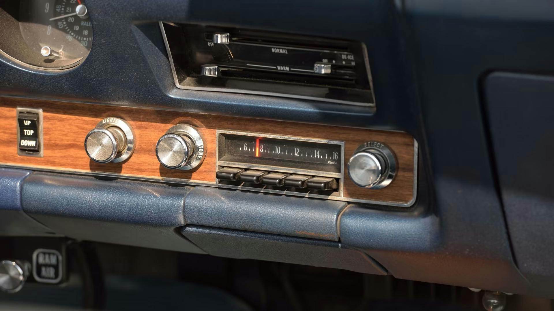 1969 Pontiac GTO Ram Air IV Convertible interior dash radio
