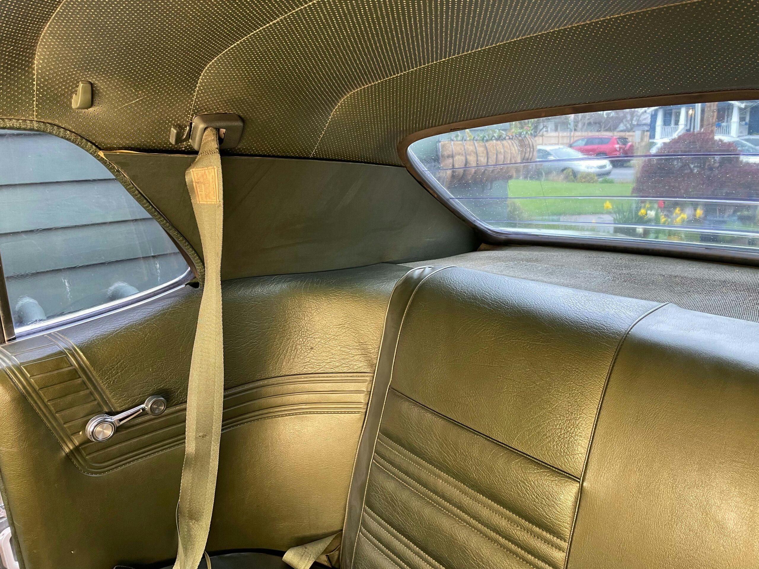1970 Mercury Cougar interior rear upholstery