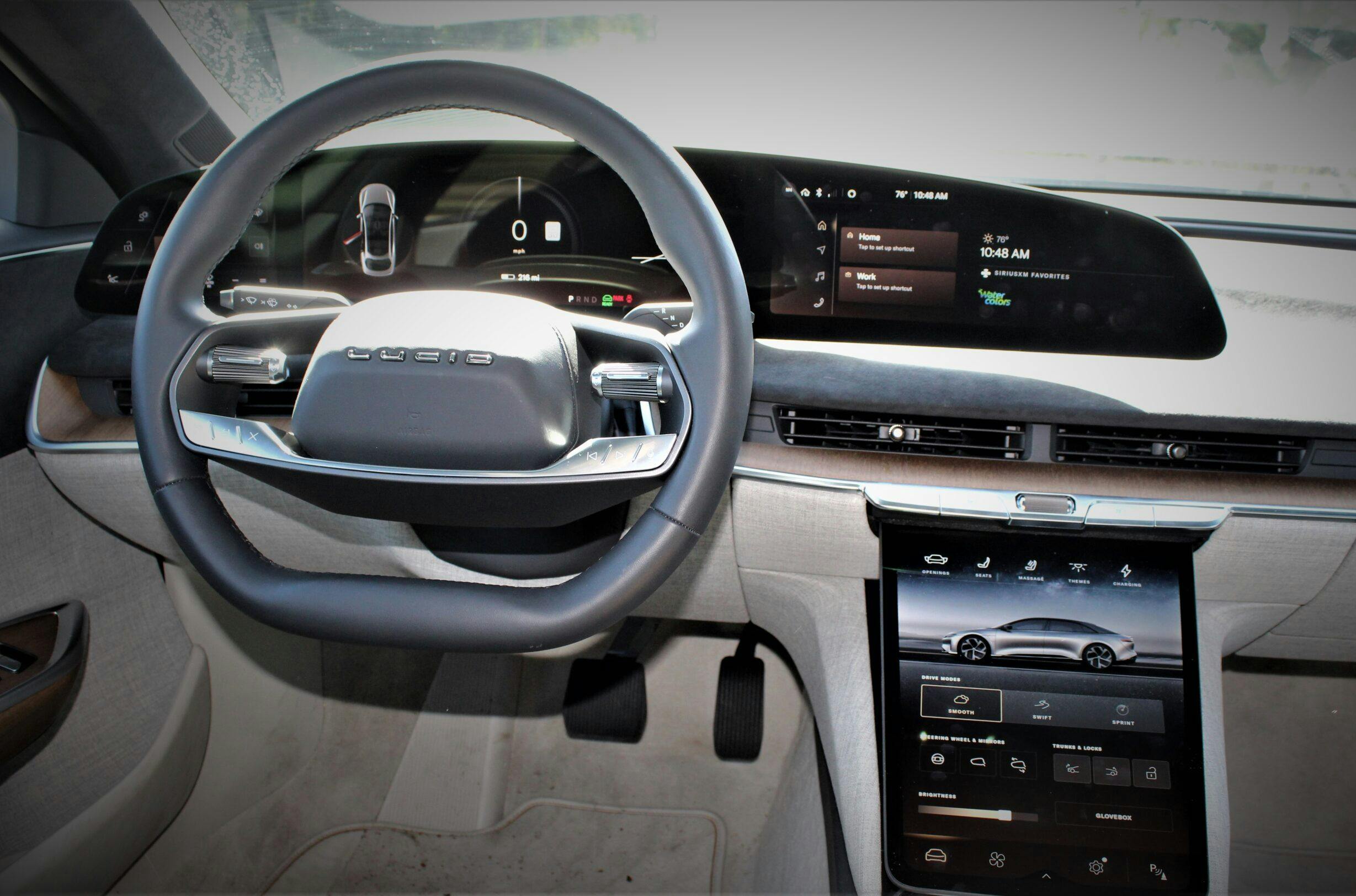 2022 Lucid Air Grand Touring interior front angle