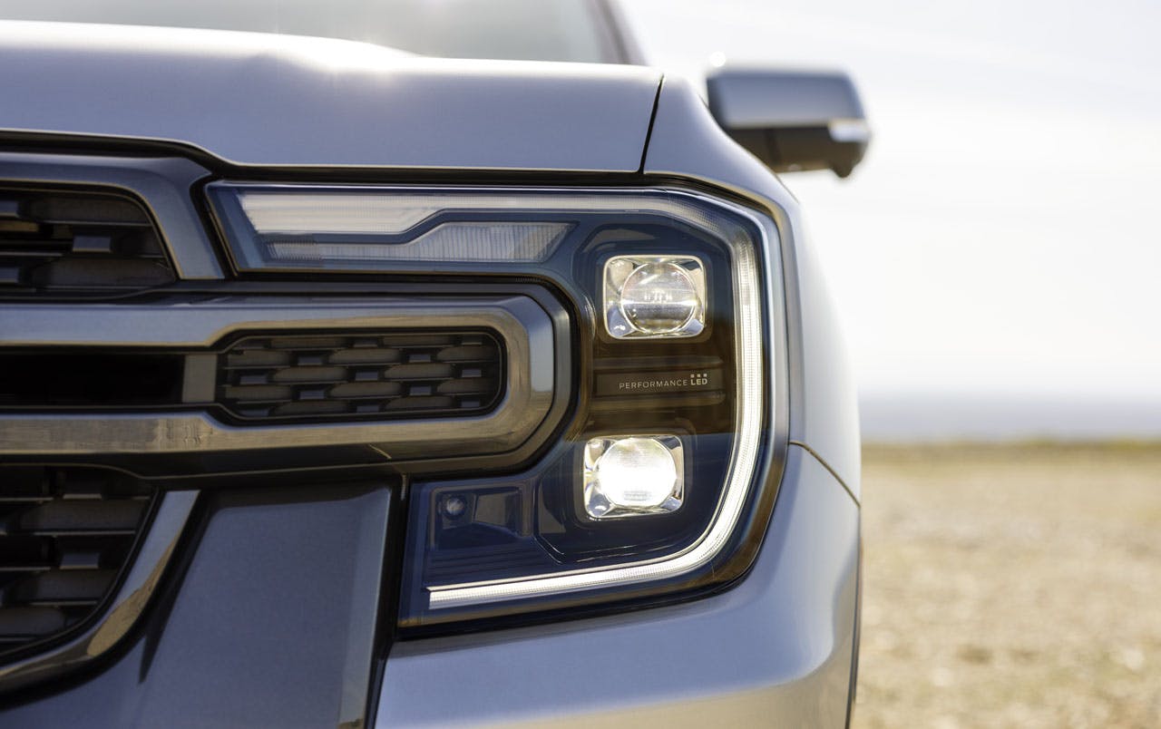 2024 Ford Ranger Lariat exterior headlamp detail