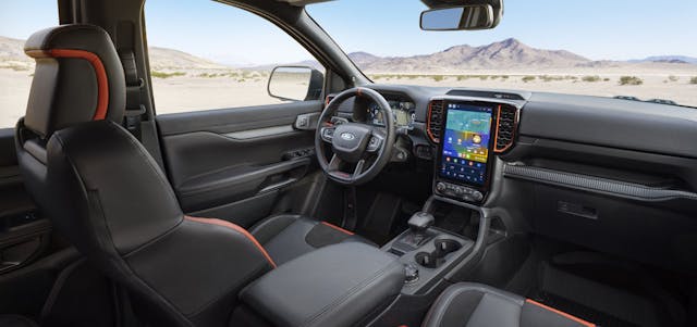 2024 Ford Ranger Raptor interior front cabin area driver's side