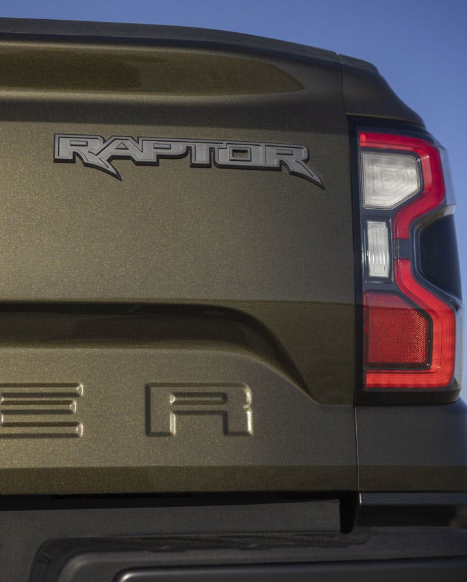 2024 Ford Ranger Raptor exterior rear taillamp detail