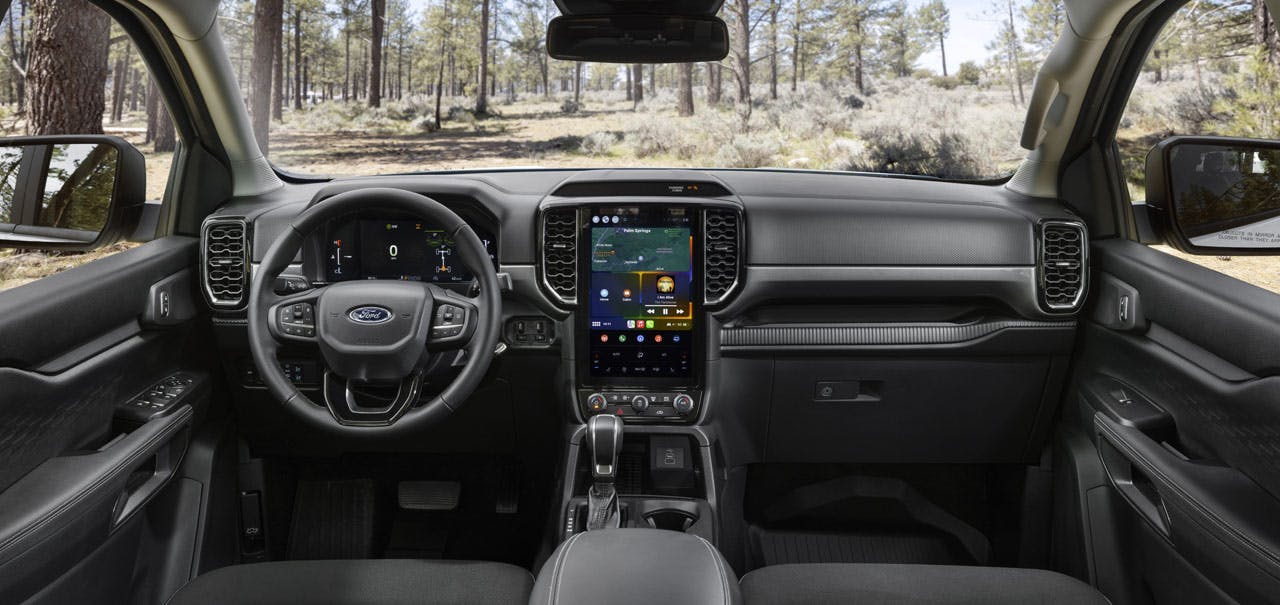 2024 Ford Ranger XLT Sport interior front cabin dashboard
