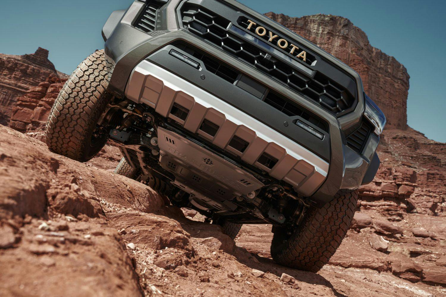 2024 toyota tacoma trailhunter new off-road skid plates