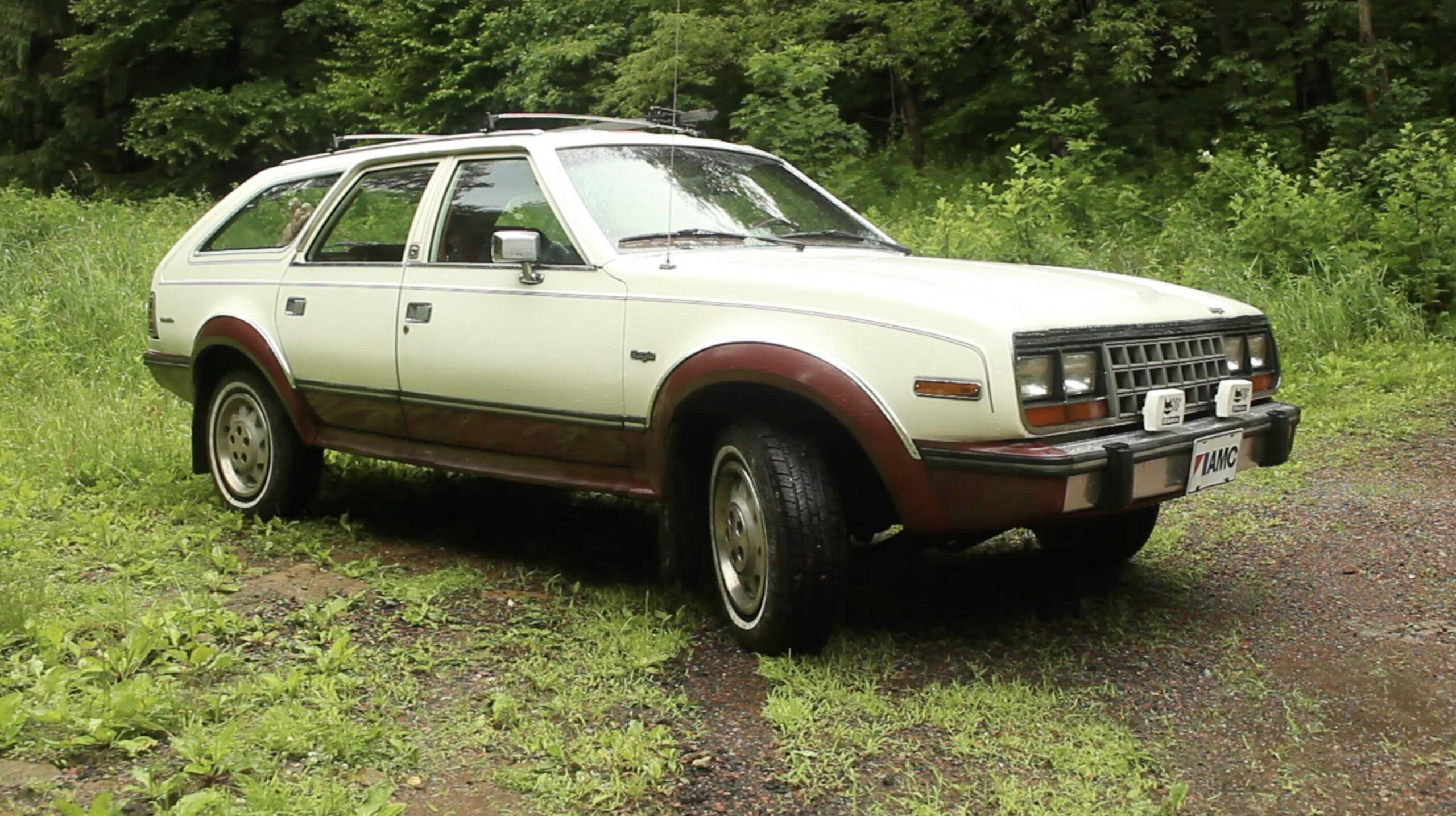 1986 AMC Eagle off road in the forest