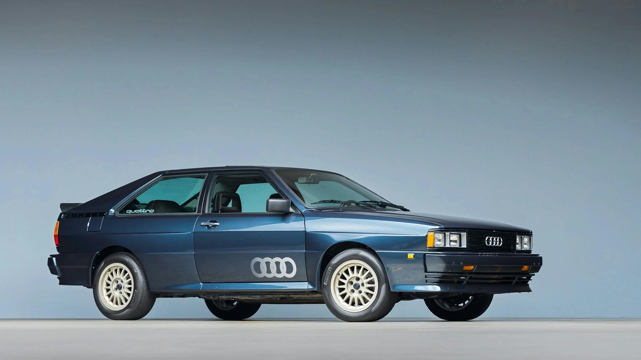 1983 Audi Ur-quattro front three quarter blue