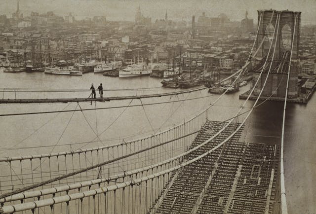 Brooklyn Bridge Builders 1877 NYC