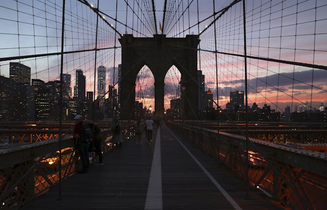 Summer Solstice in New York City Brooklyn Bridge 2018