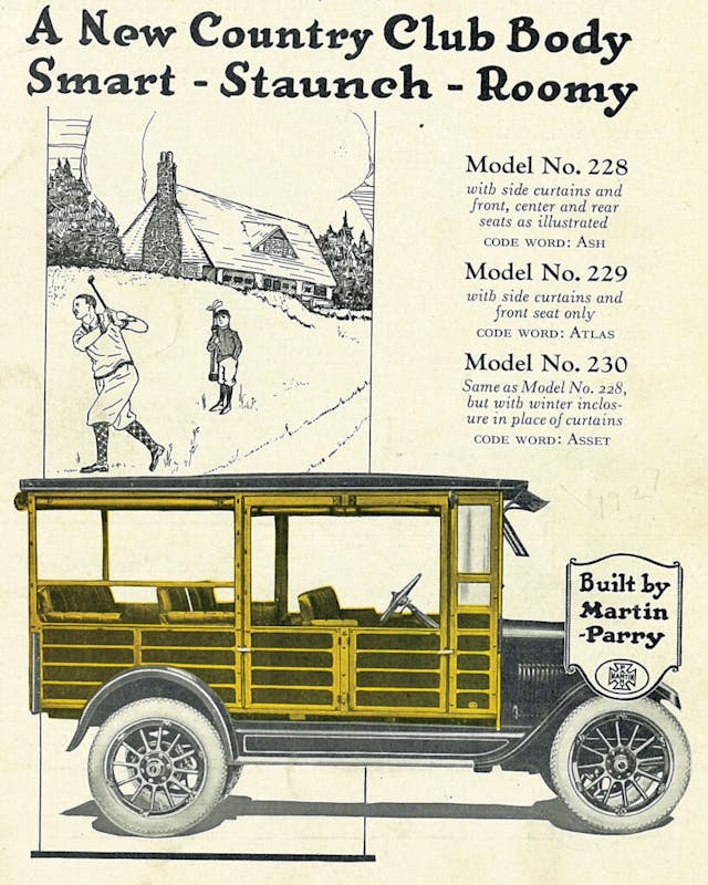 woodie wagon vintage advertisement