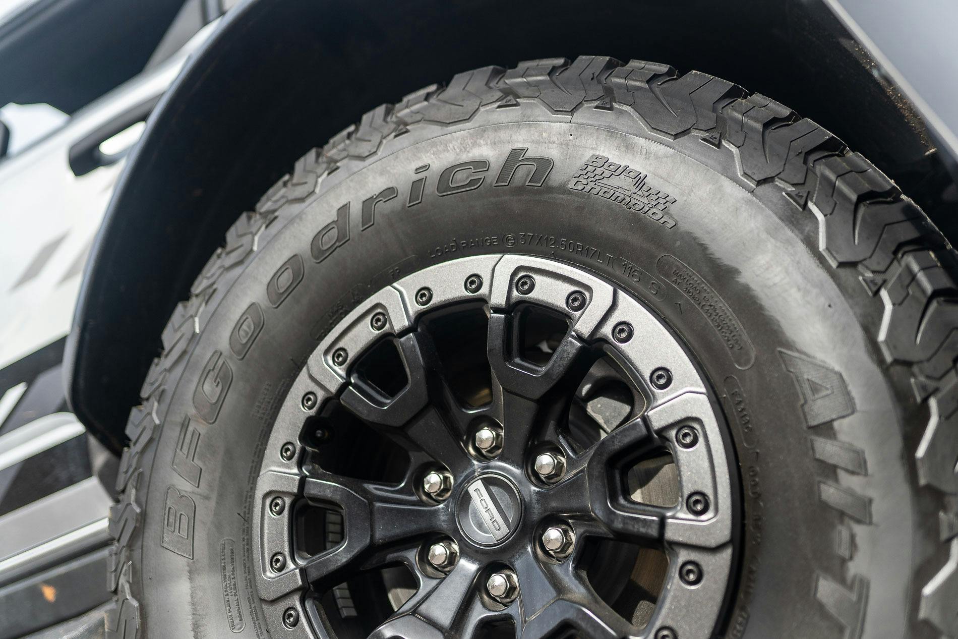 2023 Ford Bronco Raptor wheel tire closeup