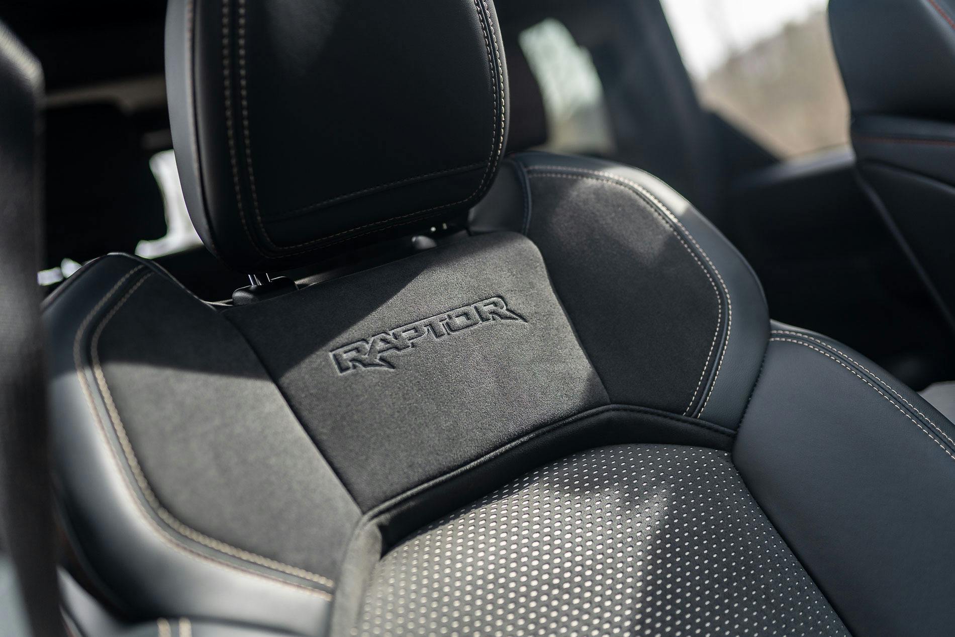 2023 Ford Bronco Raptor interior seat lettering detail