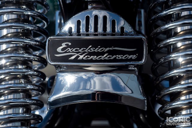 1999 Excelsior Henderson Super X Iconic motorbikes badge