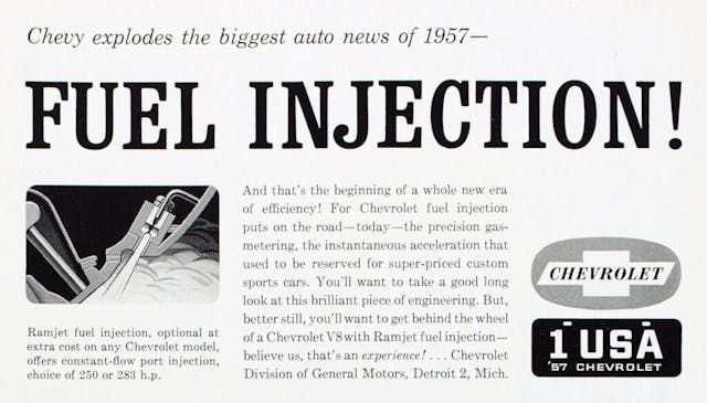 over-caffeinated copywriter had Chevy detonating the fuel injection announcement